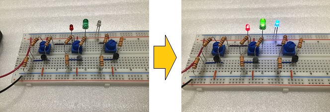 電子工作パーフェクトガイドのLED点灯実験
